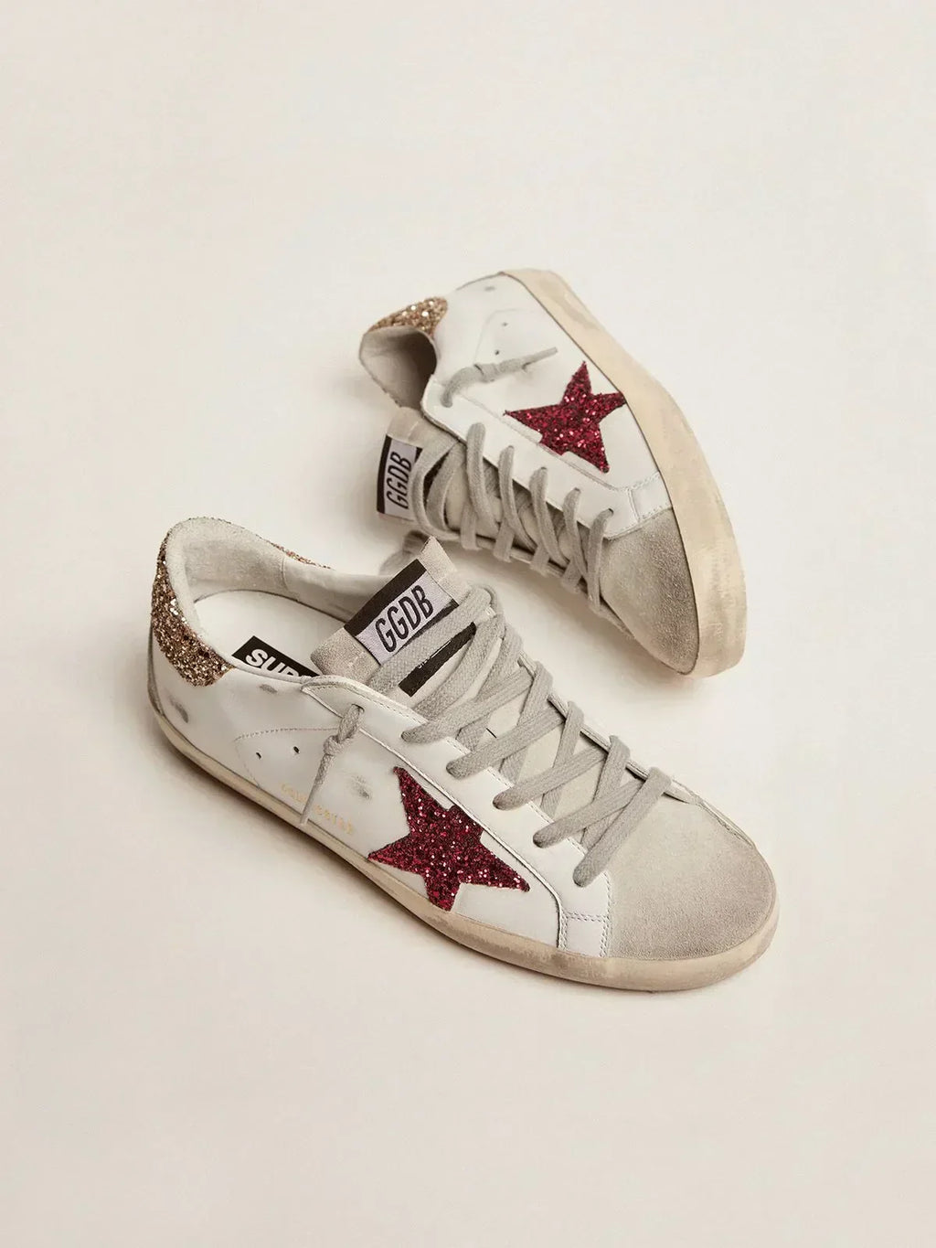 Zapatillas Super-Star con estrella de purpurina de colores y lengüeta en el talón (Precio de ganga)