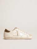 Super-Star LTD con stella in pelle laminata argento e talloncino marrone