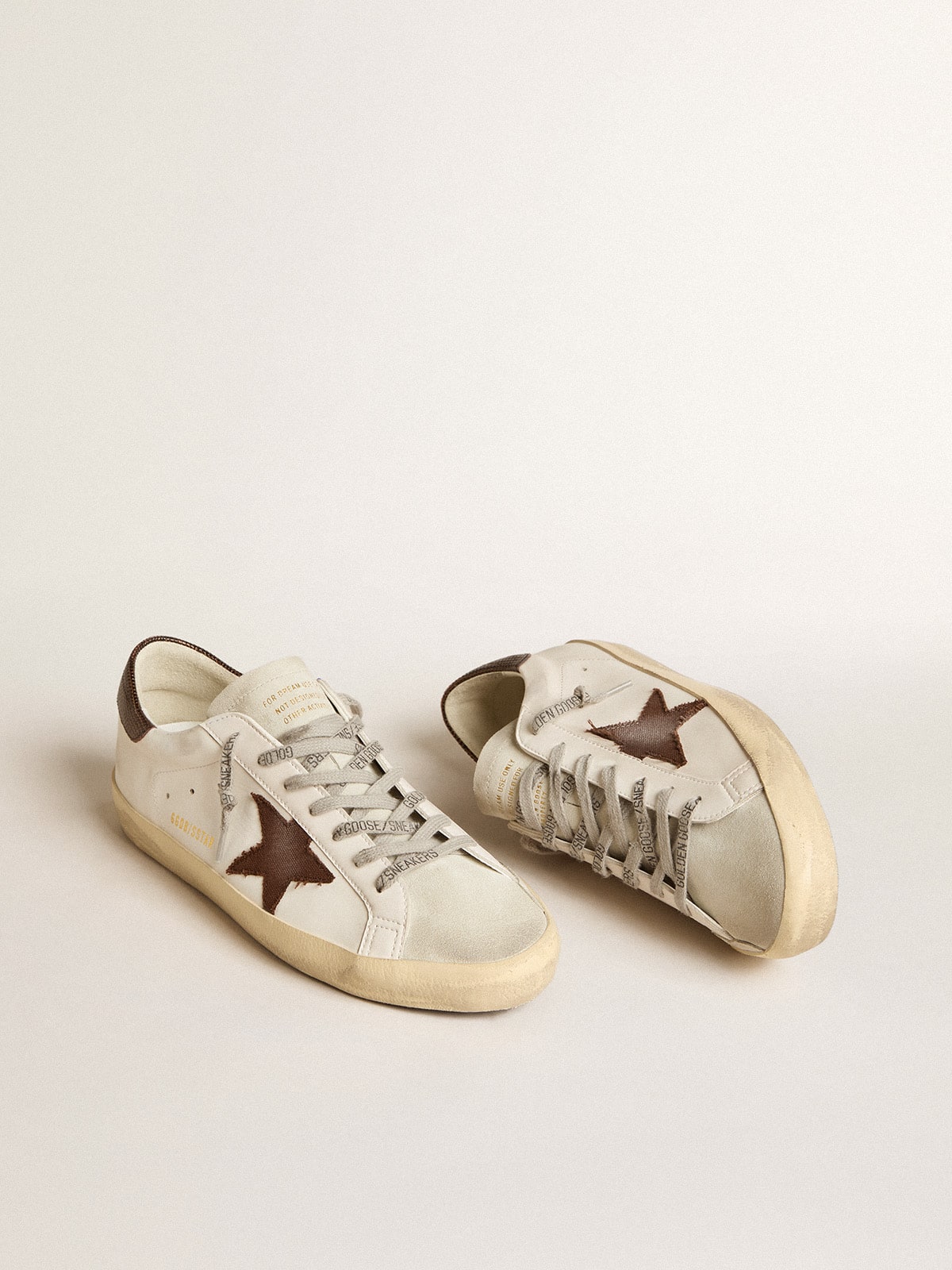 Bio-based Super-Star with canvas star and dark brown leather heel tab