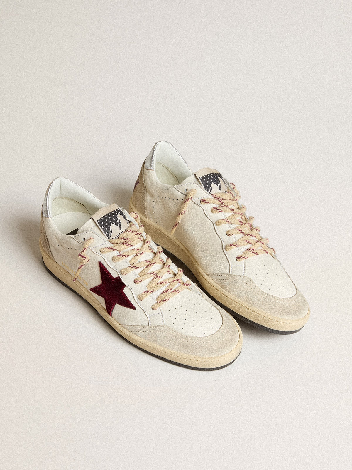 Men's Ball Star Mountain LTD in leather with burgundy velvet star