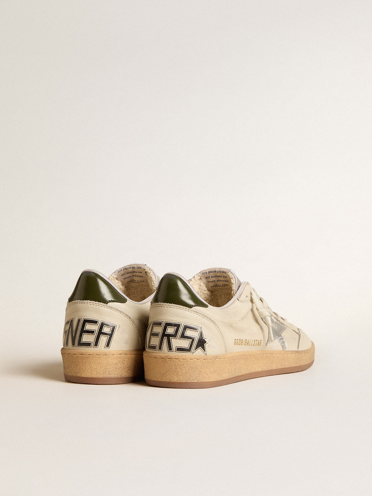 Ball Star with silver leather star and green leather heel tab