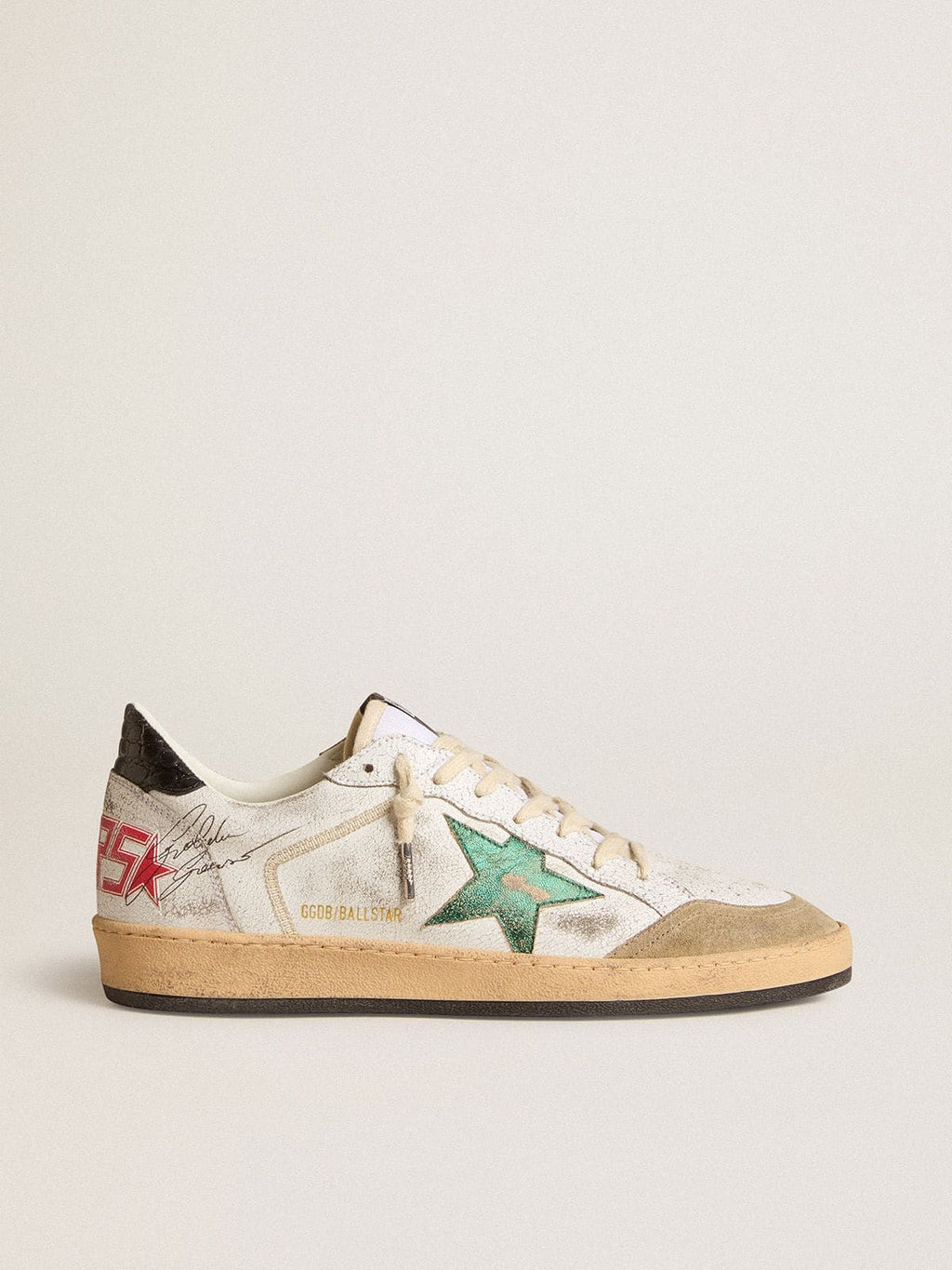 Men's Ball Star LTD con estrella de piel metalizada y lengüeta trasera de piel gris