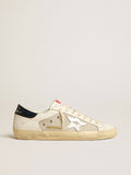 Super-Star LTD da uomo in mesh e pelle con stella argentata e talloncino blu
