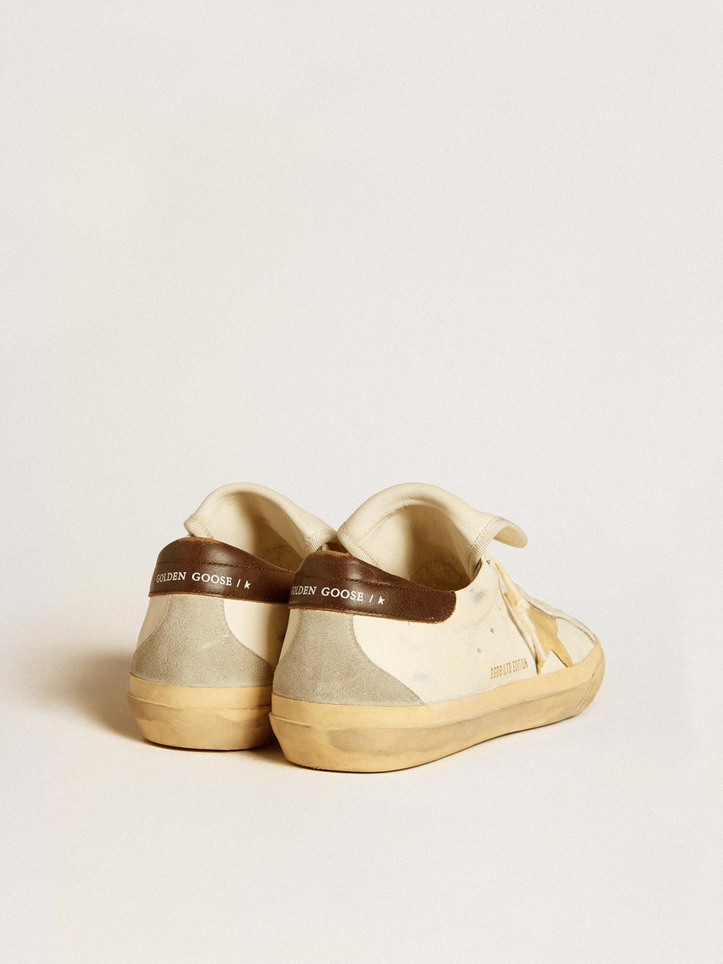 Sneakers Super-Star LTD da uomo in nappa con stella scamosciata e talloncino marrone