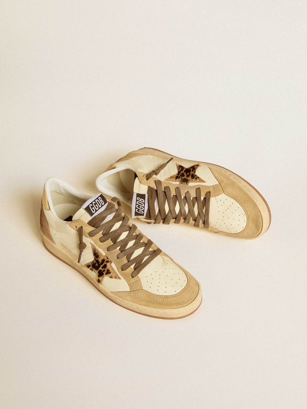 Ball Star in nappa and suede with pony skin star and metallic heel tab