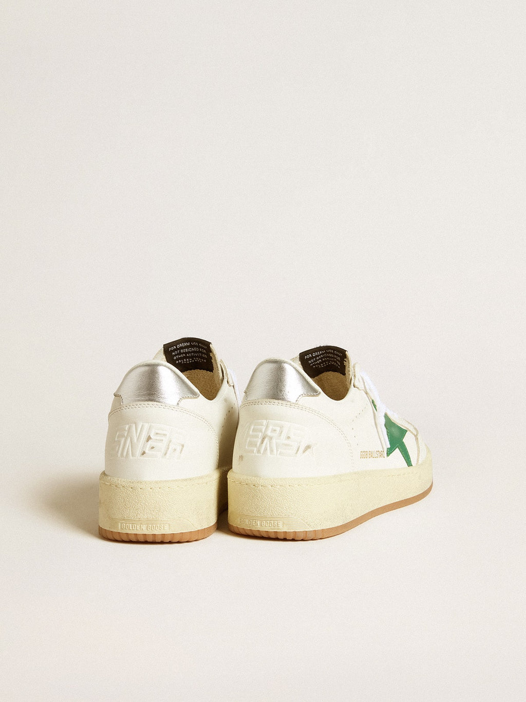 Women's Ball Star 2 with green leather star and metallic leather heel tab