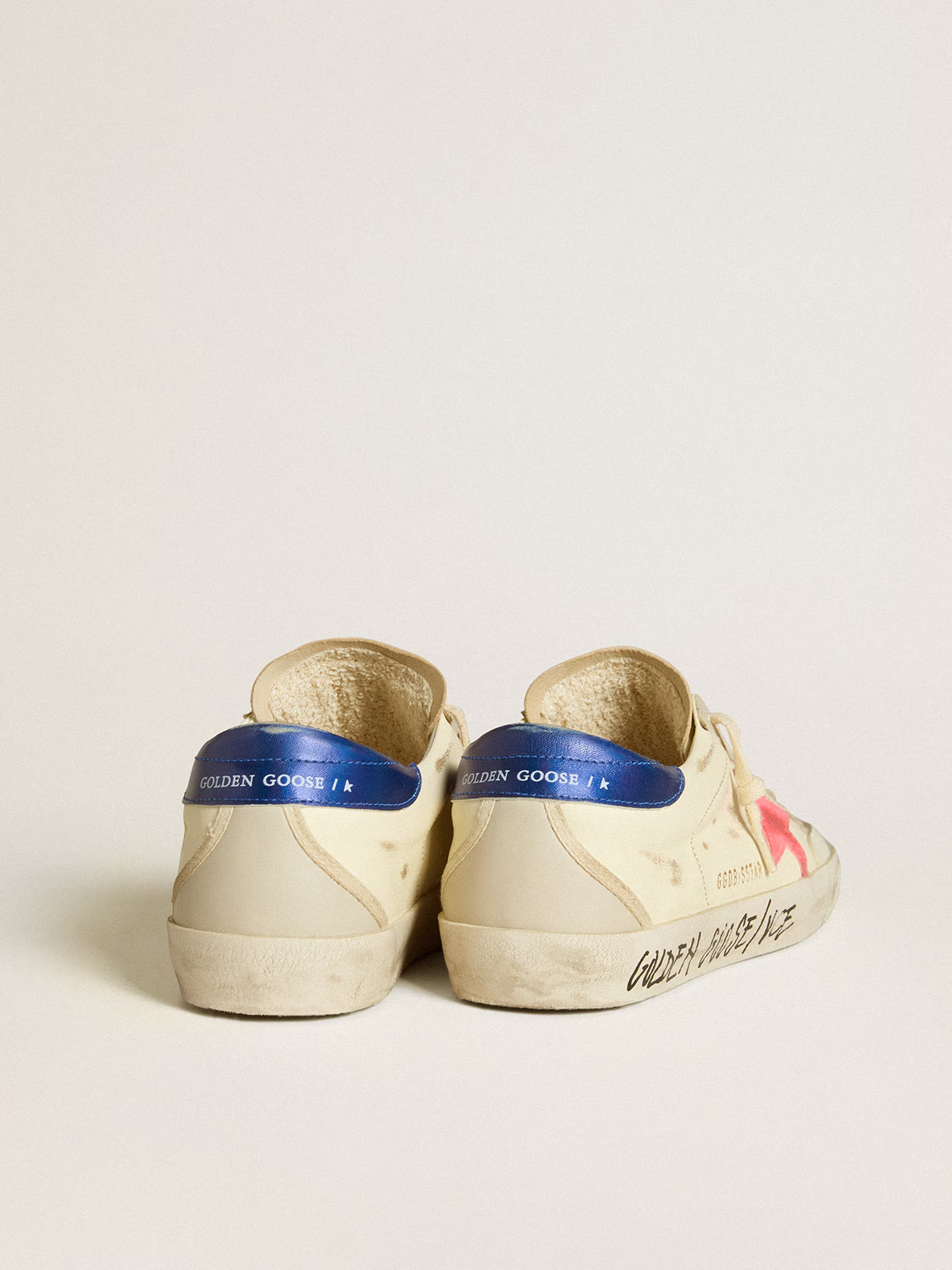 Super-Star Donna in nappa con stella in suede e talloncino in pelle laminata